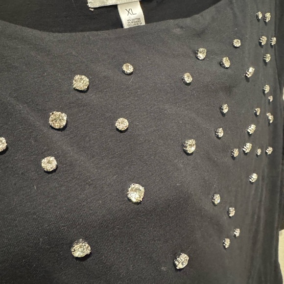 Madden Girl Boat Neck Rhinestone Tee - Picture 4 of 6